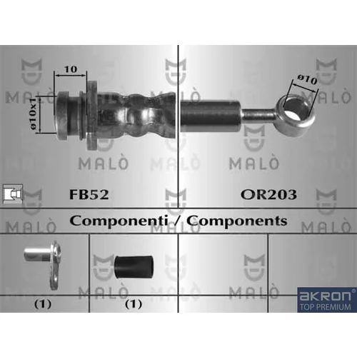 Brzdová hadica AKRON-MALO 80823