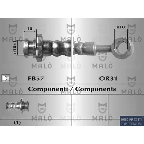 Brzdová hadica AKRON-MALO 8995