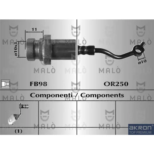 Brzdová hadica AKRON-MALO 80914