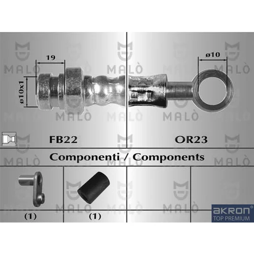Brzdová hadica AKRON-MALO 80357