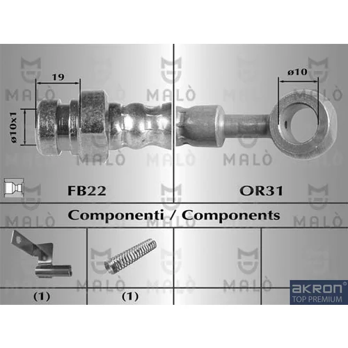 Brzdová hadica AKRON-MALO 80479