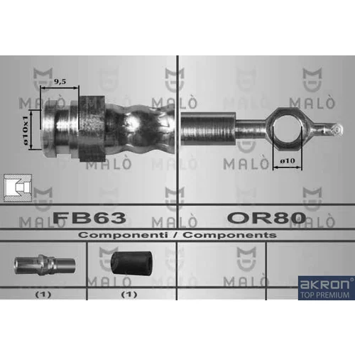 Brzdová hadica AKRON-MALO 80545