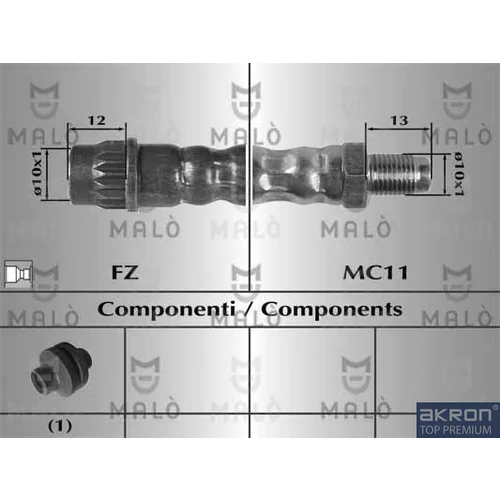 Brzdová hadica AKRON-MALO 81005