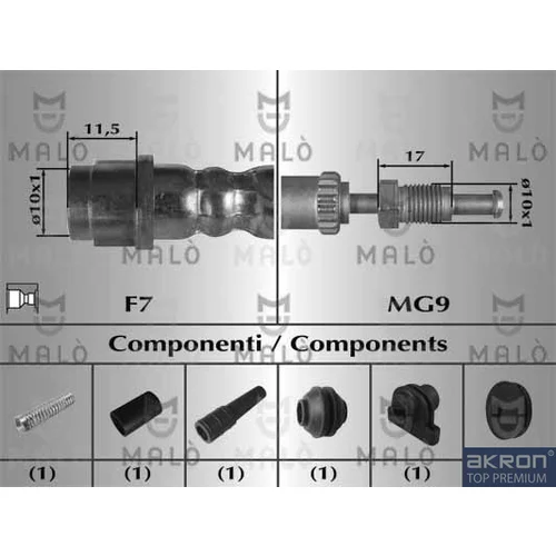 Brzdová hadica AKRON-MALO 81028