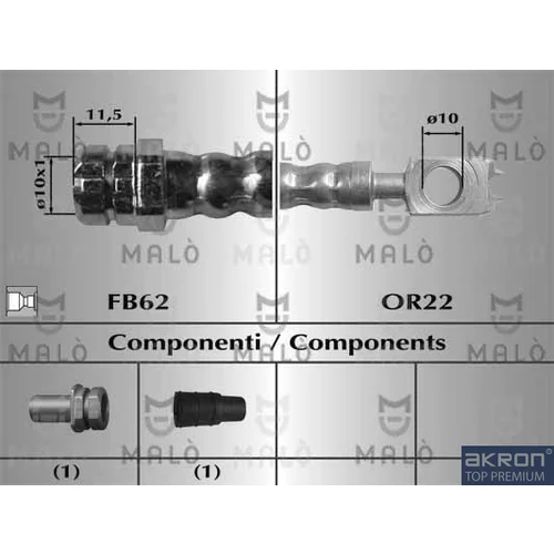 Brzdová hadica AKRON-MALO 81068