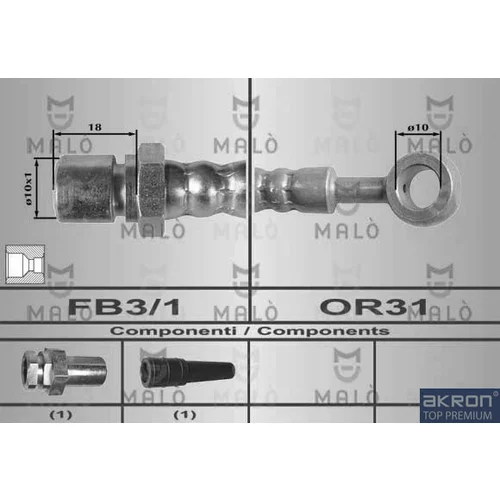 Brzdová hadica AKRON-MALO 80314