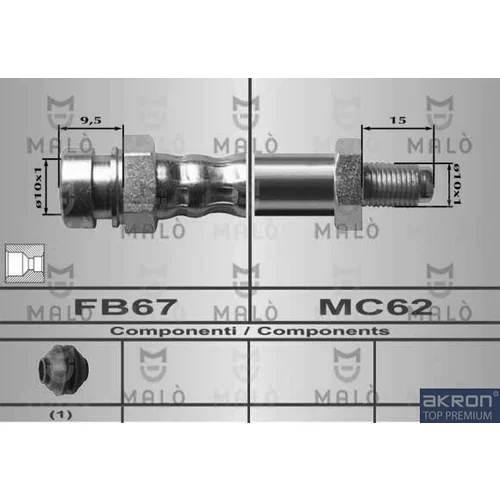 Brzdová hadica AKRON-MALO 80532