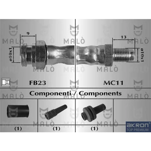 Brzdová hadica AKRON-MALO 80755
