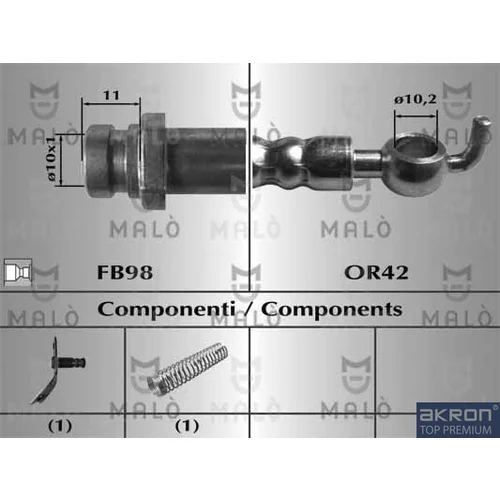 Brzdová hadica AKRON-MALO 80909