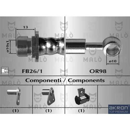 Brzdová hadica AKRON-MALO 80455
