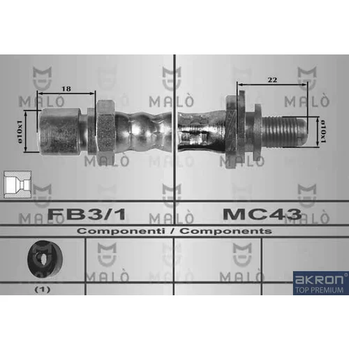 Brzdová hadica AKRON-MALO 80597