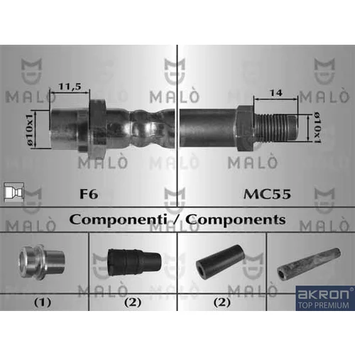 Brzdová hadica AKRON-MALO 80657