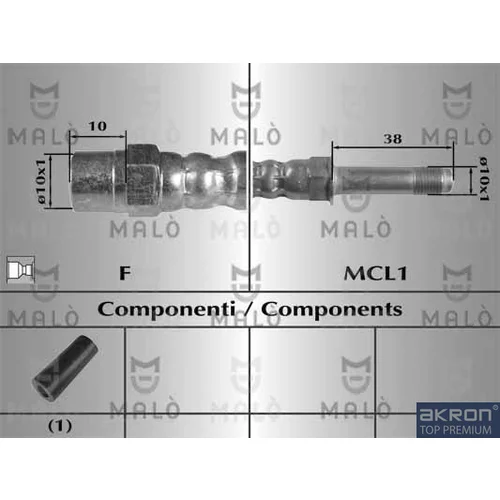 Brzdová hadica AKRON-MALO 81029