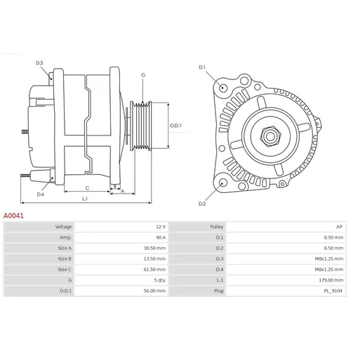 Alternátor AS-PL A0041 - obr. 4