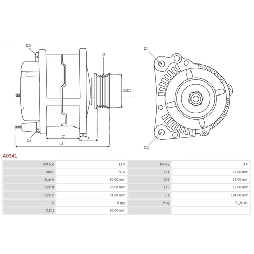 Alternátor AS-PL A0341 - obr. 4