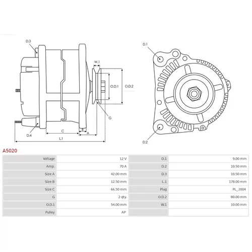 Alternátor AS-PL A5020 - obr. 5