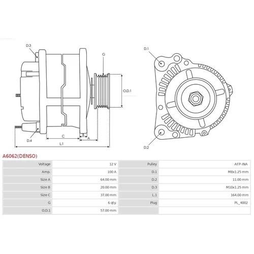 Alternátor A6062(DENSO) /AS-PL/ - obr. 4