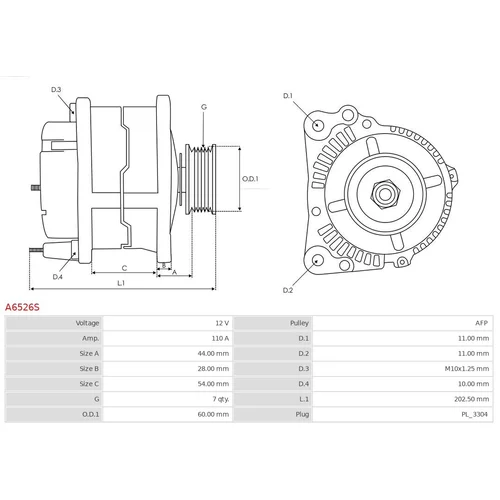 Alternátor A6526S /AS-PL/ - obr. 4