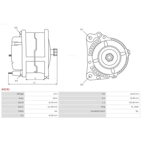Alternátor AS-PL A9191 - obr. 4