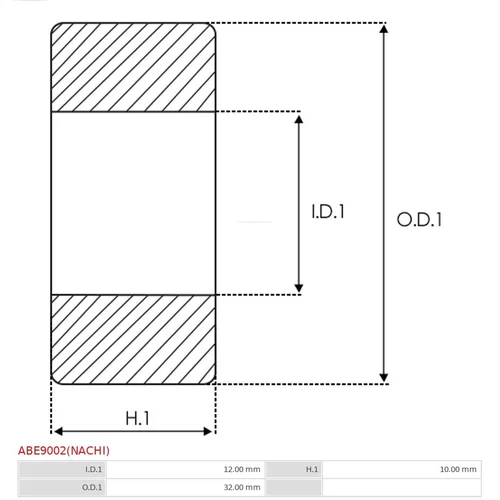 Ložisko AS-PL ABE9002(NACHI) - obr. 1