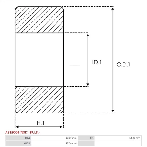 Ložisko AS-PL ABE9006(NSK)(BULK) - obr. 1