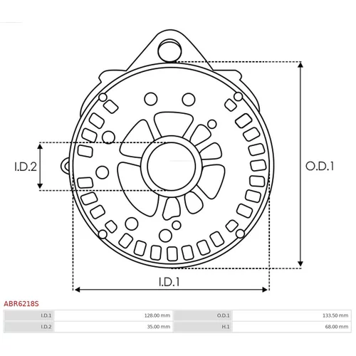 Ochranná krytka alternátora AS-PL ABR6218S - obr. 2