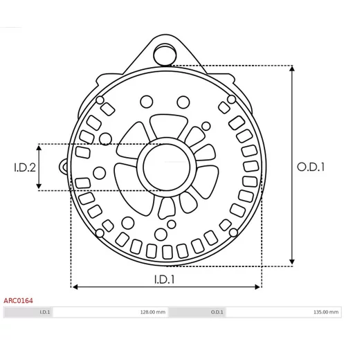 Ochranná krytka alternátora AS-PL ARC0164 - obr. 3