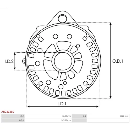 Ochranná krytka alternátora AS-PL ARC3138S - obr. 3