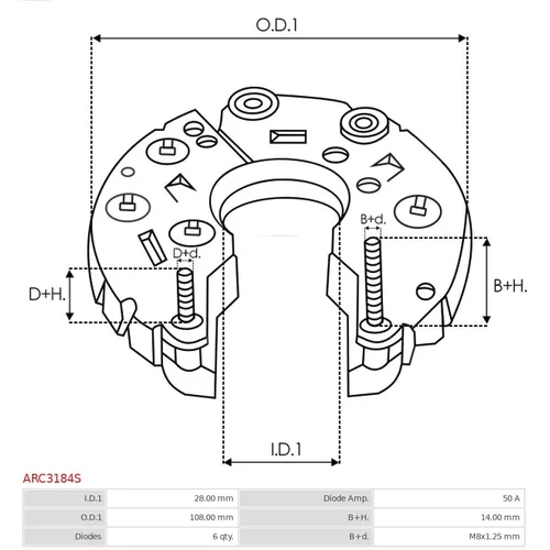 Ochranná krytka alternátora AS-PL ARC3184S - obr. 3