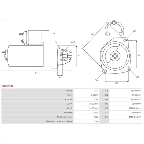 Štartér AS-PL S0158SR - obr. 4