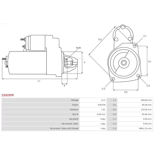 Štartér S3005PR /AS-PL/ - obr. 4