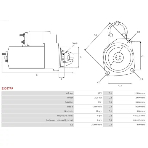 Štartér S3057PR /AS-PL/ - obr. 4