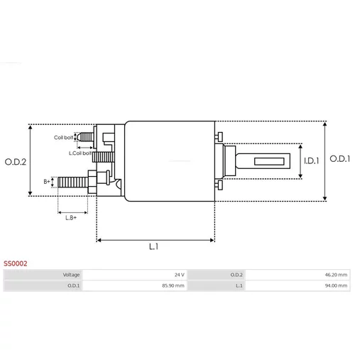 Elektromagnetický spínač pre štartér AS-PL SS0002 - obr. 3