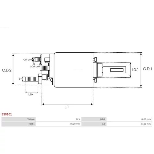 Elektromagnetický spínač pre štartér AS-PL SS0101 - obr. 3