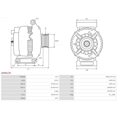 Alternátor AS-PL A0061(P) - obr. 4