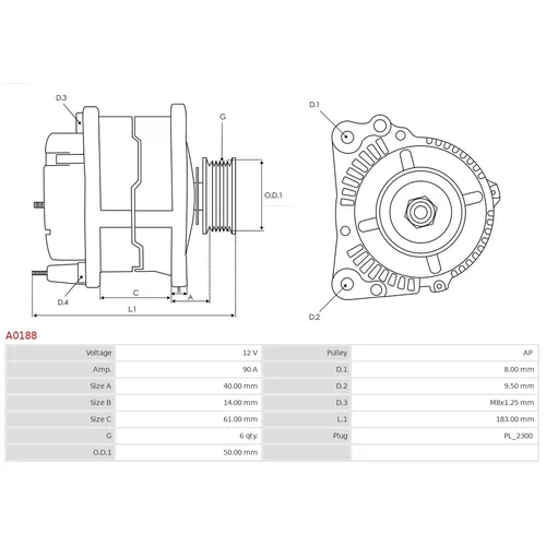 Alternátor AS-PL A0188 - obr. 4