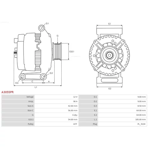 Alternátor A3055PR /AS-PL/ - obr. 4