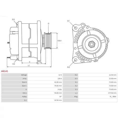Alternátor AS-PL A6141 - obr. 4