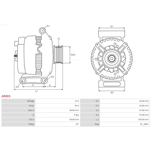 Alternátor AS-PL A9003 - obr. 4