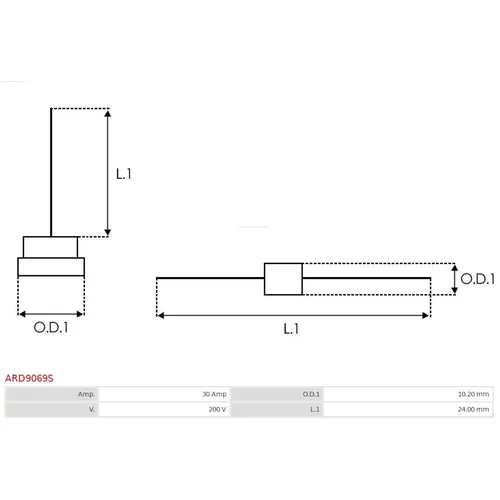 Usmerňovač alternátora AS-PL ARD9069S - obr. 1