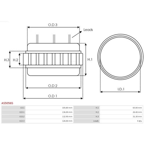 Stator, generátor AS5056S /AS-PL/ - obr. 1