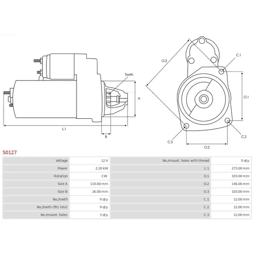 Štartér AS-PL S0127 - obr. 4