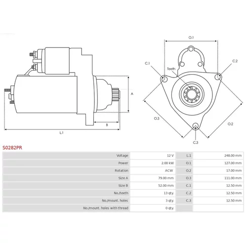 Štartér S0282PR /AS-PL/ - obr. 4