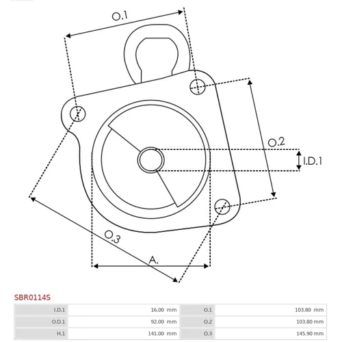 Veko sýtiča karburátora AS-PL SBR0114S - obr. 2