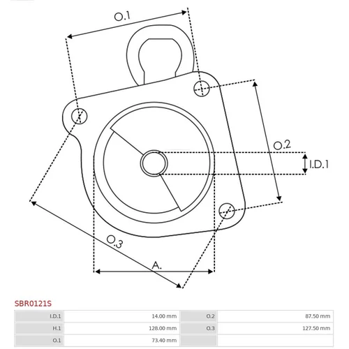 Veko sýtiča karburátora AS-PL SBR0121S - obr. 2