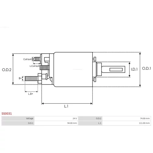 Elektromagnetický spínač pre štartér AS-PL SS0031 - obr. 4