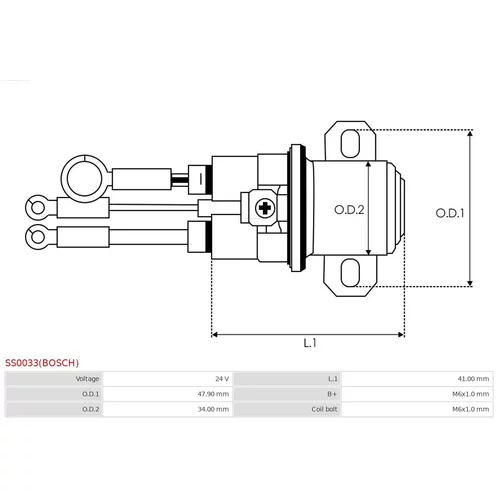 Elektromagnetický spínač pre štartér AS-PL SS0033(BOSCH) - obr. 3