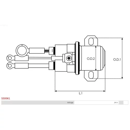 Elektromagnetický spínač pre štartér AS-PL SS0061 - obr. 1