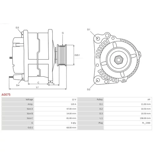 Alternátor AS-PL A0075 - obr. 4