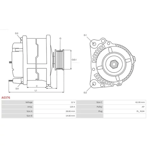 Alternátor AS-PL A0376 - obr. 4